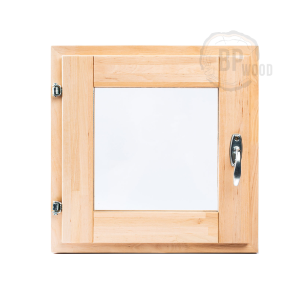 Окно для бани и сауны из ольхи черной 400*400 Окно для бани и сауны из ольхи черной 400*400