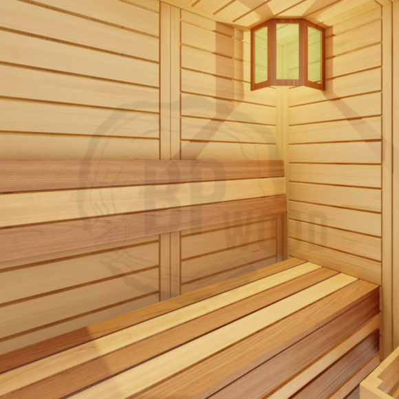 Модульная прямоугольная сауна  VITA 1,36х1,36 из массива ели
