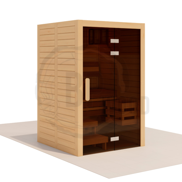 Модульная прямоугольная сауна  VITA 1,36х1,36 из массива ели