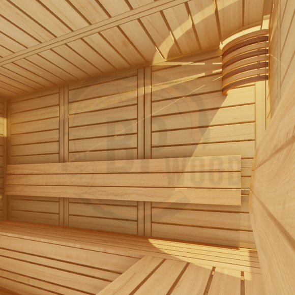 Модульная угловая сауна ANGEL 2,64х2,64 из массива ели Модульная угловая сауна ANGEL 2,64х2,64 из массива ели