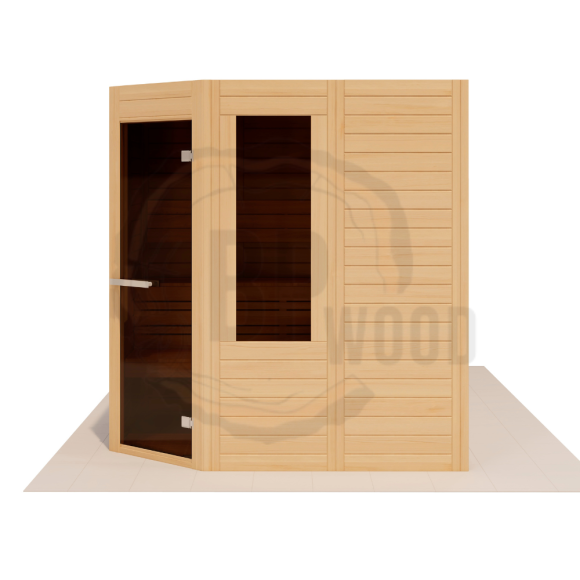 Модульная угловая сауна ANGEL 2,64х2,64 из массива сибирского кедра Модульная угловая сауна ANGEL 2,64х2,64 из массива сибирского кедра