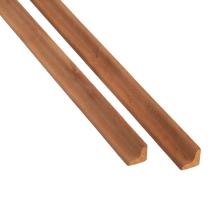 Уголок внутренний из термоольхи 18*18*1900 мм сорт АВ Уголок внутренний из термоольхи 18*18*1900 мм сорт АВ