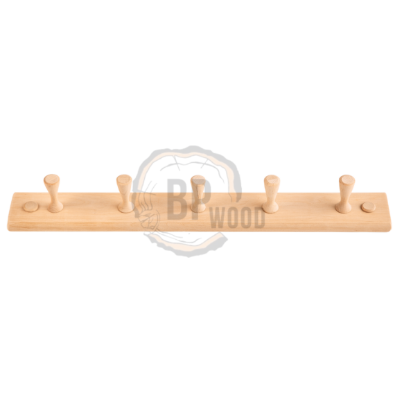 Вешалка 5-рожковая из ольхи, 7х50 см